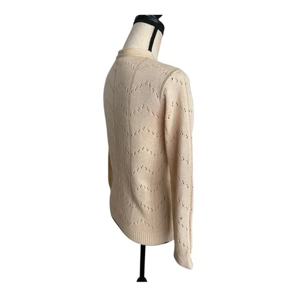 Vintage Knitted Button Closure Long Sleeve Cardigan Size S - Picture 5 of 6